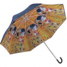 名画晴雨兼用折り畳み傘　クリムト　キス　UVカット率99%以上